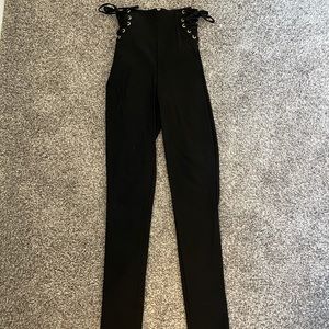 Super high waisted draw string corset pants